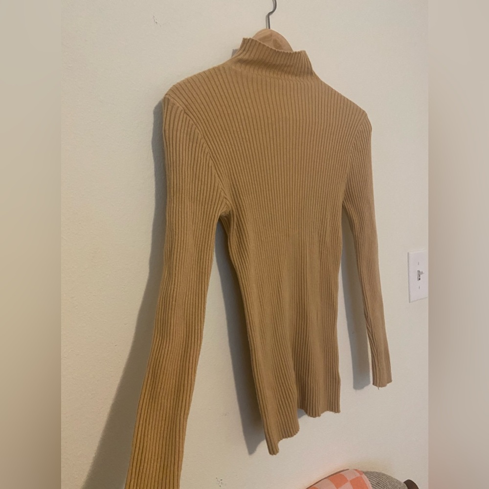 Oak + Fort Ribbed Mock Neck Top - Picture 2 of 3